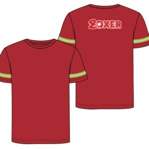 Red S/S Tshirt with reflective tape