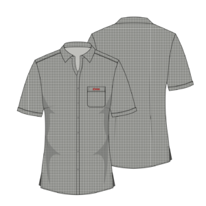 Ladies Short Sleeved Checked Blouse