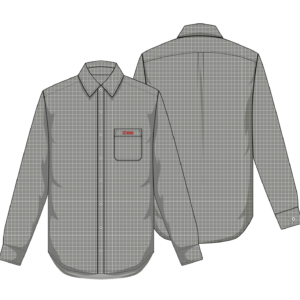 Mens Long Sleeved Checked Shirt