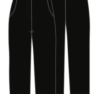 Ladies Black Pants with Half Elasticated Back Waist