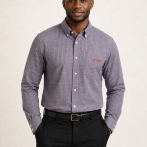 Mens Long Sleeved Checked Shirt